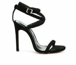 Top 10 ✔️ Women's London Rag Sherri Stiletto 👗 Dress 🩴 Sandals Black 🎁