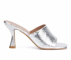 Cheapest 🎉 Women's Olivia Miller Karol 👗 Dress 🩴 Sandals Silver 🤩