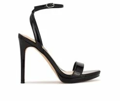 Coupon ❤️ Women's Nine West Loola 👗 Dress 🩴 Sandals Black Patent ❤️