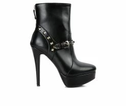 Budget ⭐ Women's London Rag Dejang Platform Stiletto Booties Black ⌛