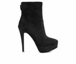 Cheapest ⭐ Women's London Rag Espiree Platform Stiletto Booties Black 🎉 -London Rag Sales Store 1 2509