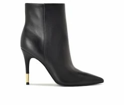 Brand new 🛒 Women's Nine West Bolana Heeled Booties Black Leather 🎁