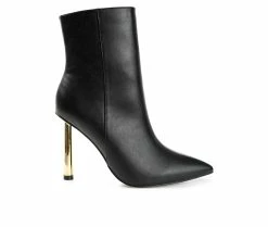 Top 10 👏 Women's Journee Collection Rorie Stiletto Booties Black 🎉