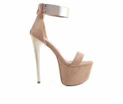 Best deal 😍 Women's London Rag Cosmo Girl Platform Stilettos Latte 🤩