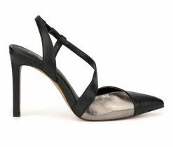 New 🌟 Women's New York And Company Lola Pumps Black/Silver 🥰