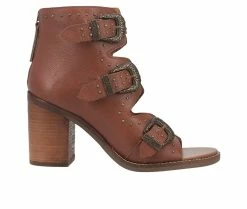 Cheapest 👍 Women's Dingo Boot Ziggy Western 🩴 Sandal Booties Tan 🔔
