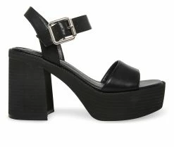Buy ⌛ Women's Madden Girl Grandview Block Heel 👗 Dress 🩴 Sandals Black 👍
