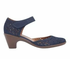 Budget 😍 Women's Easy Spirit Cindie Pumps Navy Leather 🥰