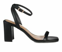 Top 10 👍 Women's Journee Collection Chasity 👗 Dress 🩴 Sandals Black 😍