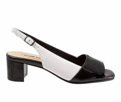 Budget 🤩 Women's Trotters Monique 👗 Dress 🩴 Sandals White/Black ✔️