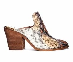 Flash Sale 🔔 Women's Chinese Laundry Springfield Mule 👠 Heels Yellow/Dk Brown 🧨