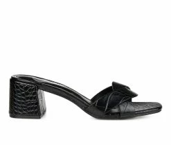 New ❤️ Women's Journee Collection Perette Mule 👠 Heels Black 🎉