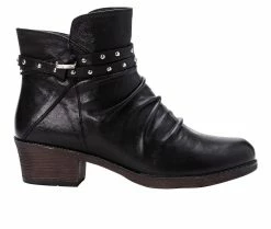 Outlet ⌛ Women's Propet Roxie Heeled Booties Black 💯
