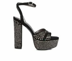 Flash Sale 👍 Women's London Rag Bellini Platform 👗 Dress 🩴 Sandals Black 💯