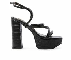 Buy 🛒 Women's London Rag Beam Platform 👗 Dress 🩴 Sandals Black 🔥