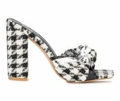 Deals 🤩 Women's New York And Company Anthi 👗 Dress 🩴 Sandals Black/White 👏