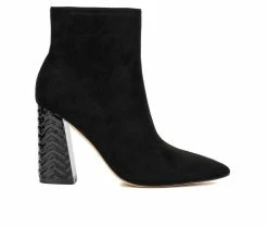 Coupon 🎉 Women's New York And Company Zhuri Heeled Booties Black 🔔