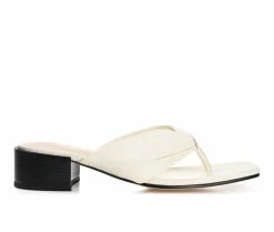 Cheap 🥰 Women's Journee Signature Francine 👗 Dress 🩴 Sandals Ivory 💯