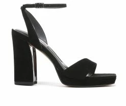 Best Pirce ⭐ Women's Franco Sarto Daffy 👗 Dress 🩴 Sandals Black Suede 😍