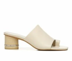 Brand new ⭐ Women's Franco Sarto Pisa Slide Heeled 👗 Dress 🩴 Sandals Cream 🌟
