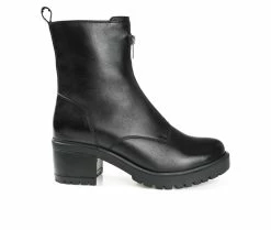 New ❤️ Women's Journee Signature Norrah Heeled Booties Black ✔️