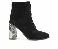 Wholesale 🧨 Women's Journee Signature Edda Heeled Lace Up Booties Black 👏