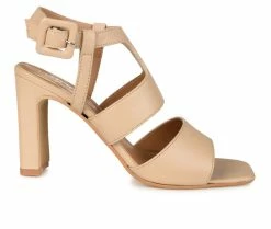 Best Pirce ⭐ Women's Journee Signature Beckie 👗 Dress 🩴 Sandals Beige ❤️