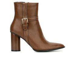 Best deal 💯 Women's Torgeis London Heeled Ankle Booties Tan 🔔