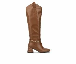 Wholesale 🔥 Women's Torgeis Elenora Knee High Heeled 🥾 Boots Cognac ⌛