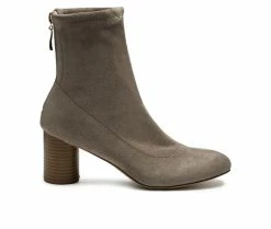 Outlet ⌛ Women's London Rag Emerson Heeled Booties Taupe 🧨