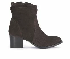 Outlet 🔥 Women's Rag & Co Bowie Heeled Booties Dk Brown 🥰