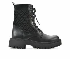 Cheapest 🥰 Women's White Mountain Shayne Lace Up Booties Black ✨