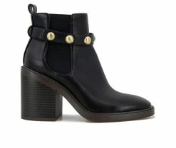 Best Sale 🎁 Women's KENSIE Karmela Heeled Booties Black 👍