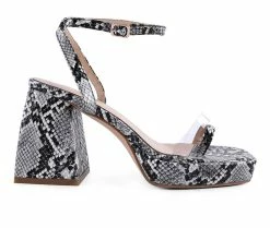 Hot Sale 😍 Women's London Rag Such Flirt Block Heel 👗 Dress 🩴 Sandals Black ✨