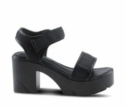 Cheapest ⌛ Women's Patrizia Blakele Block Heeled 🩴 Sandals Black 🎁