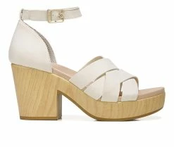 Cheapest 🔥 Women's Dr. Scholls Blissful Heeled 👗 Dress 🩴 Sandals Whitecap ⌛