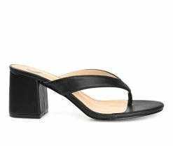 Discount 💯 Women's Journee Collection Alika 👗 Dress 🩴 Sandals Black 🤩