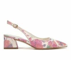 Budget 😉 Women's Franco Sarto Racer 2 Pumps White Floral 🥰