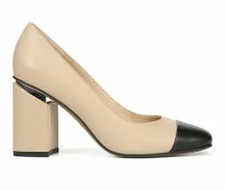 New ✨ Women's Franco Sarto Roller Pumps Beige/Black ✨