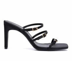 Best Pirce 🤩 Women's Olivia Miller Eden 👗 Dress 🩴 Sandals Black 🔥