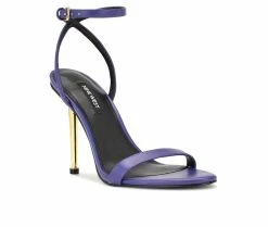 Discount 🎁 Women's Nine West Reina 👗 Dress 🩴 Sandals Purple 🤩 -London Rag Sales Store 2 1069