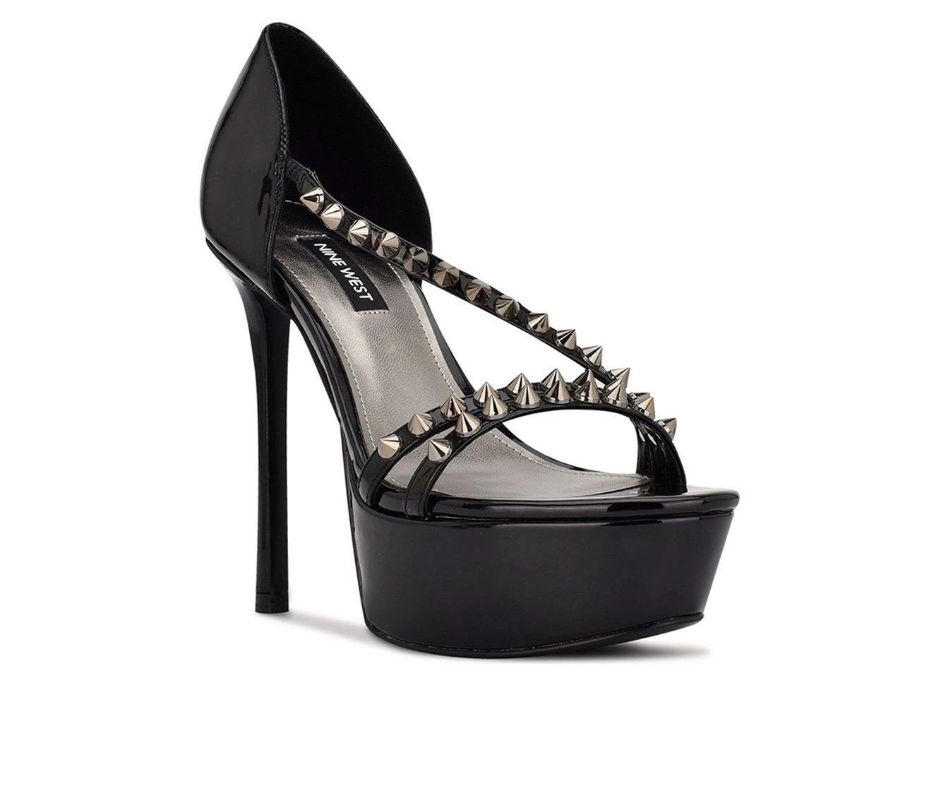 Deals 👍 Women's Nine West Fabla 👗 Dress 🩴 Sandals Black Patent 👍 3 Deals 👍 Women's Nine West Fabla 👗 Dress 🩴 Sandals Black Patent 👍 - Image 3