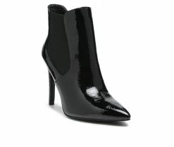 Best Pirce 😍 Women's Rag & Co Molina Stiletto Chelsea Booties Black 🎁 -London Rag Sales Store 2 1129