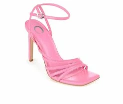 New 👏 Women's Journee Collection Louella Stiletto 👗 Dress 🩴 Sandals Pink 😀 -London Rag Sales Store 2 1156