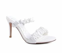 Best Sale ✔️ Women's London Rag Qualie Stiletto 👗 Dress 🩴 Sandals White ❤️ -London Rag Sales Store 2 1179