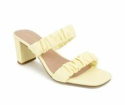 Best reviews of ❤️ Women's KENSIE Kamilah Heeled 👗 Dress 🩴 Sandals Pastel Yellow 🌟 -London Rag Sales Store 2 119