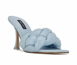 Best reviews of 🌟 Women's Nine West Yoyo Heeled 👗 Dress 🩴 Sandals Light Blue 🤩 -London Rag Sales Store 2 1203