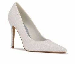 New 🔔 Women's Nine West Fresh Stiletto Pumps White Glitter 😍 8 New 🔔 Women's Nine West Fresh Stiletto Pumps White Glitter 😍 -London Rag Sales Store 2 1215