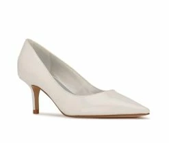 Promo 🎉 Women's Nine West Arlene Kitten Heel Pumps Iredes WHite 🥰 -London Rag Sales Store 2 1218