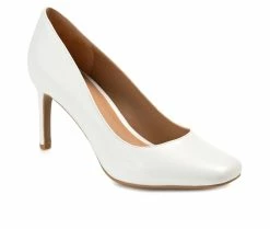 Promo 🔥 Women's Journee Collection Monalee Pumps White 👍 -London Rag Sales Store 2 1230